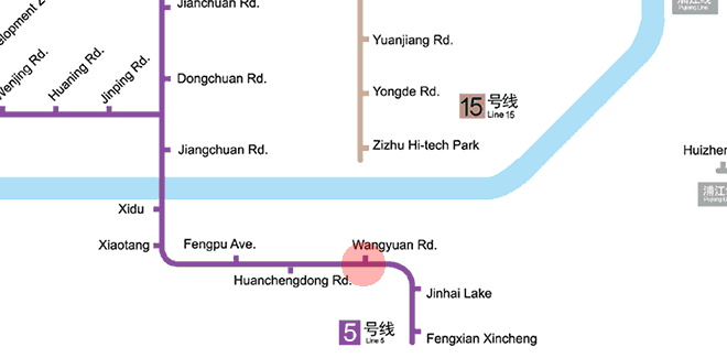 Wangyuan Road station map