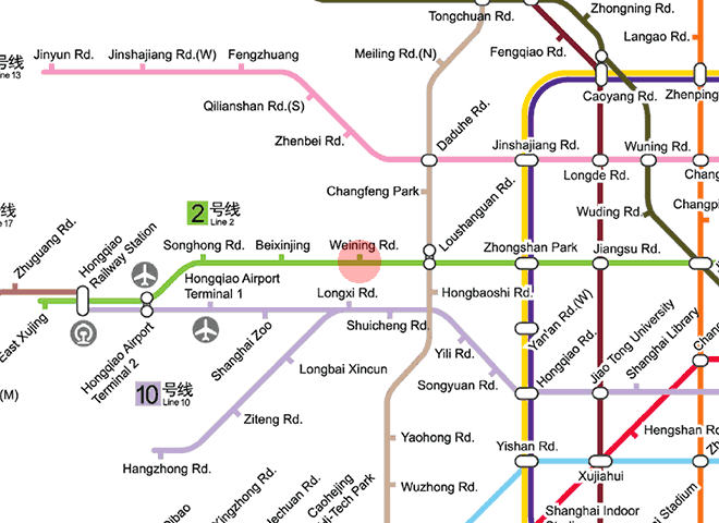 Weining Road station map