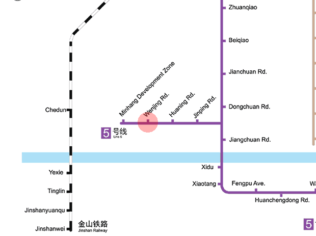 Wenjing Road station map