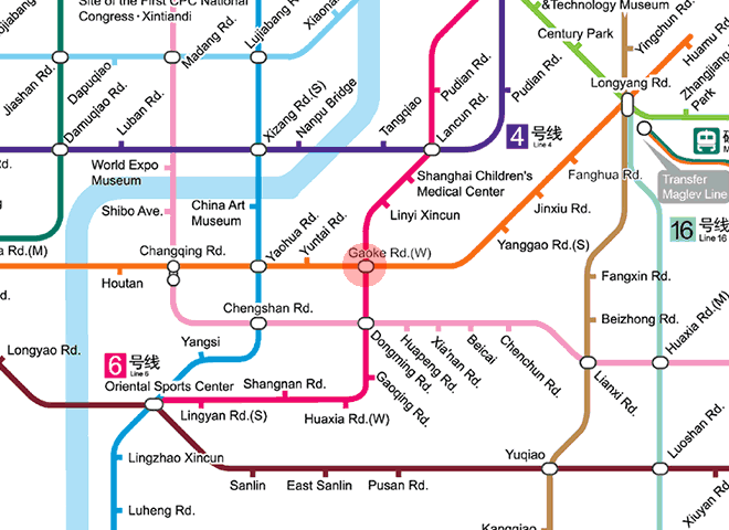 West Gaoke Road station map