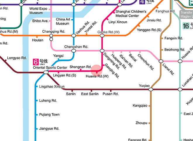 West Huaxia Road station map