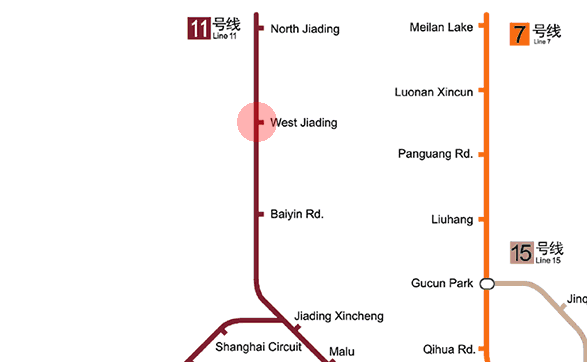 West Jiading station map