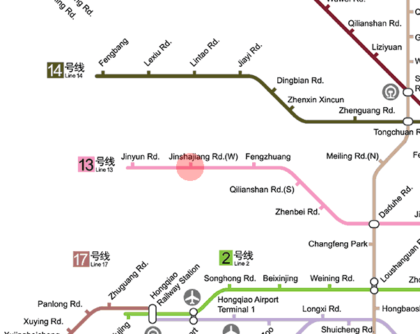 West Jinshajiang Road station map