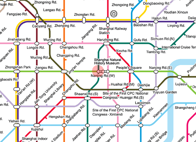 West Nanjing Road station map