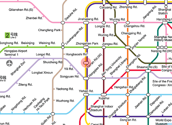 West Yan'an Road station map