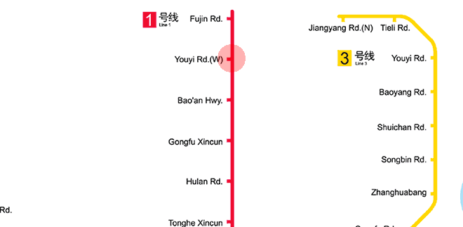 West Youyi Road station map