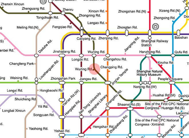 Wuding Road station map