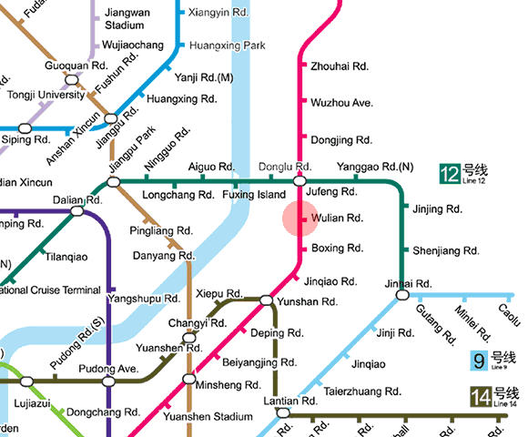 Wulian Road station map