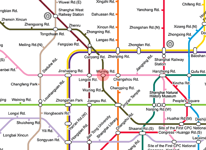 Wuning Road station map