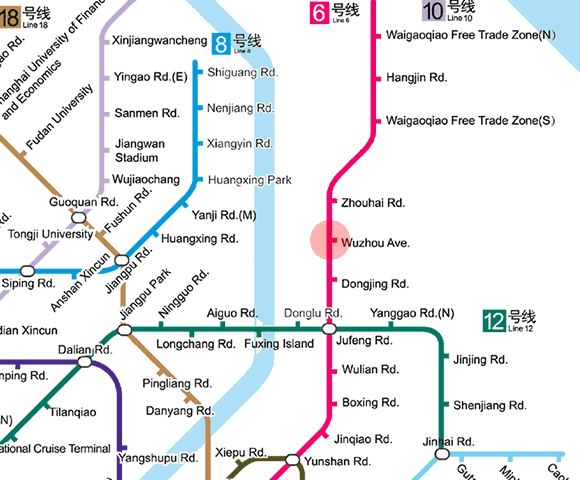 Wuzhou Avenue station map