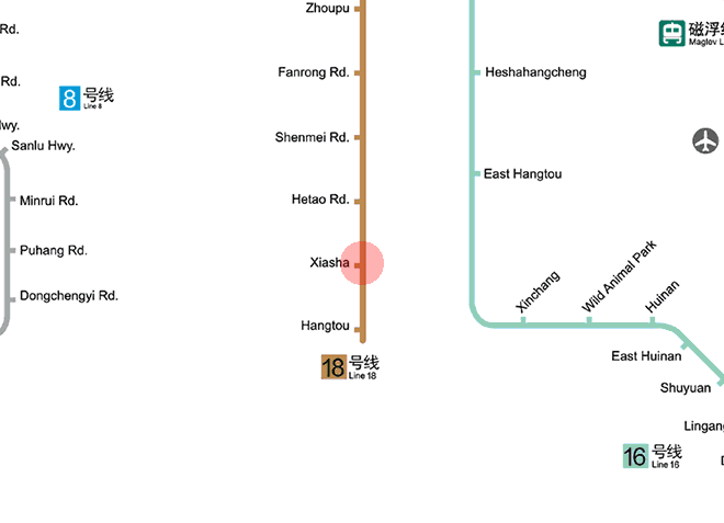 Xiasha station map