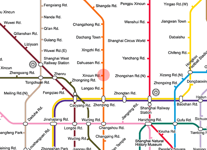 Xincun Road station map
