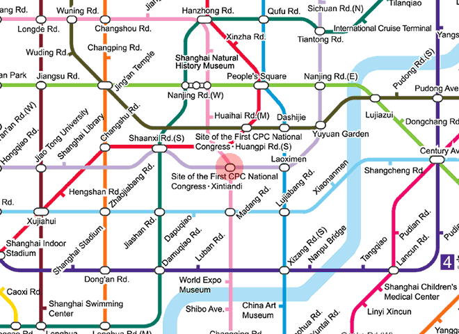 Xintiandi station map