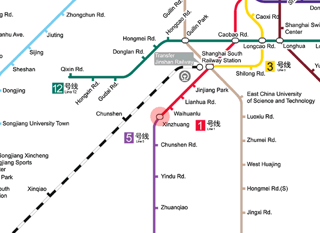 Xinzhuang station map