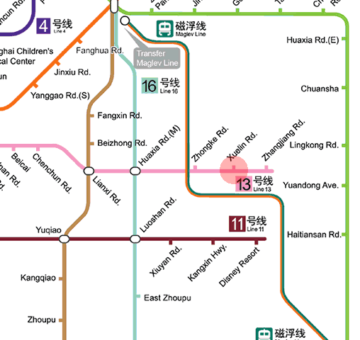 Xuelin Road station map