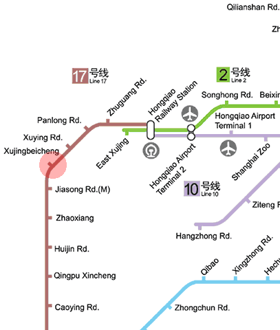 Xujingbeicheng station map