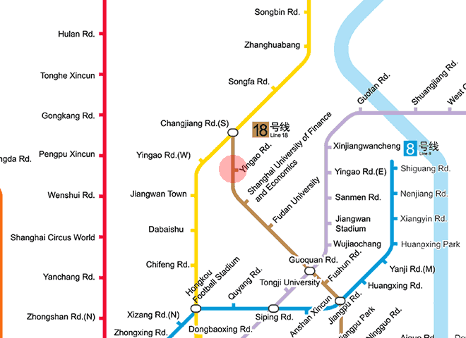 Yingao Road station map