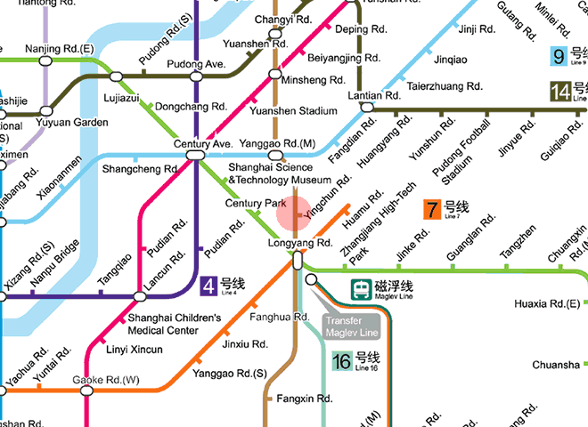 Yingchun Road station map
