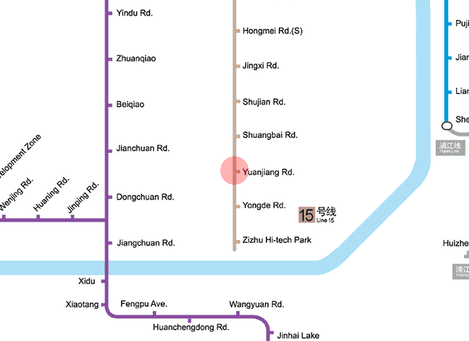 Yuanjiang Road station map