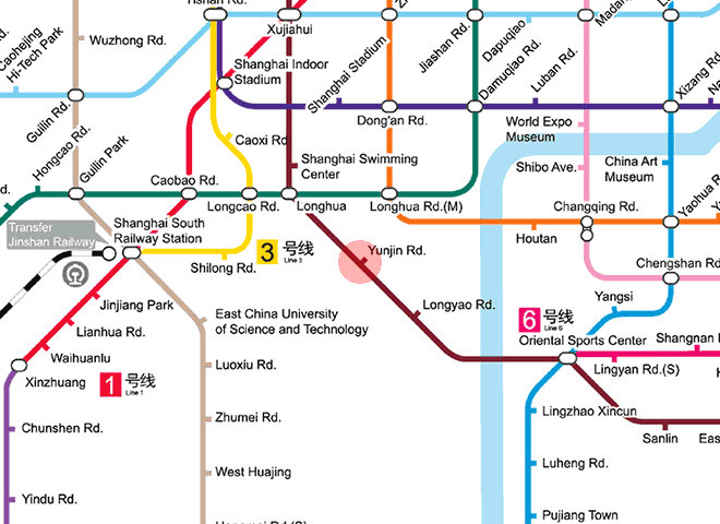 Yunjin Road station map
