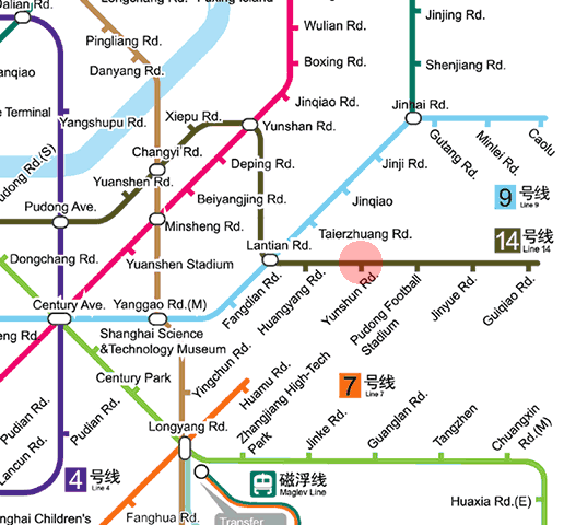 Yunshun Road station map