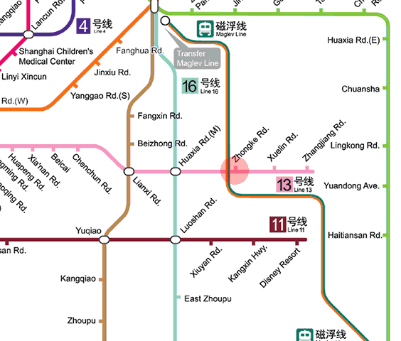 Zhongke Road station map