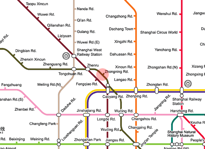 Zhongning Road station map