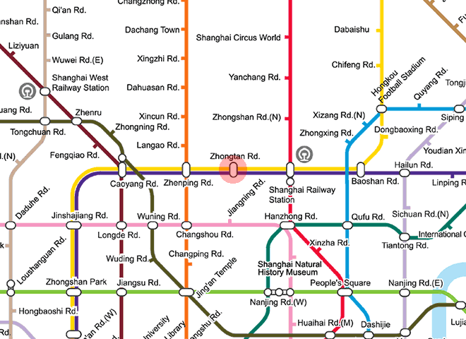 Zhongtan Road station map