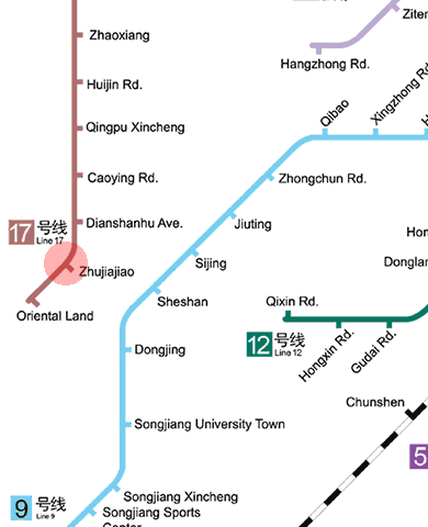Zhujiajiao station map