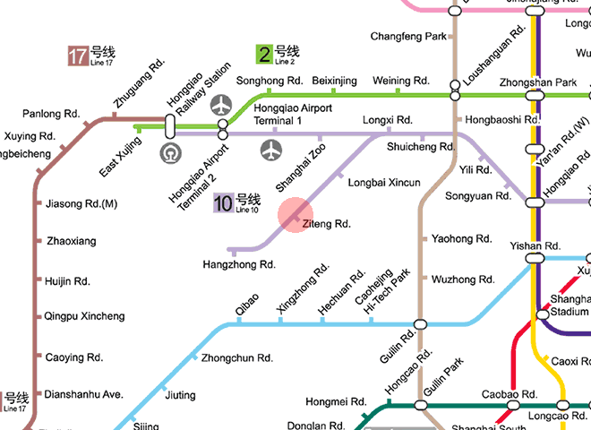 Ziteng Road station map