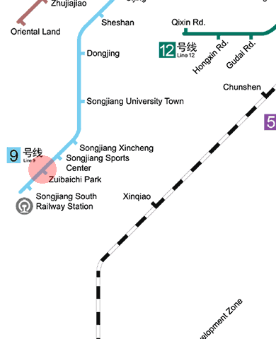 Zuibaichi Park station map