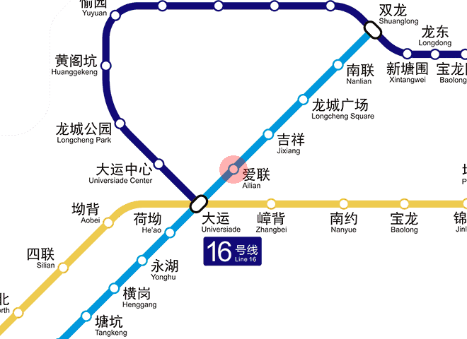 Ailian station map