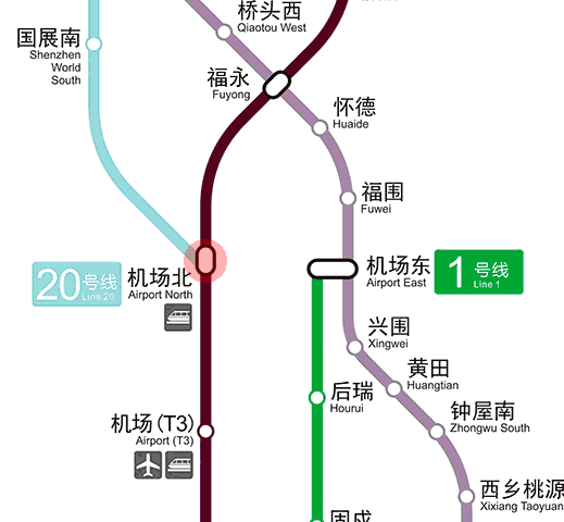 Airport North station map