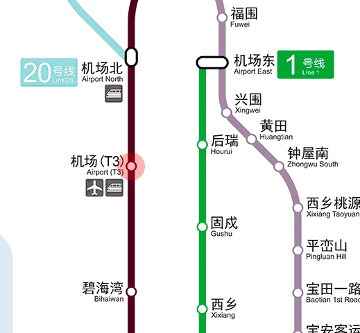 Airport station map