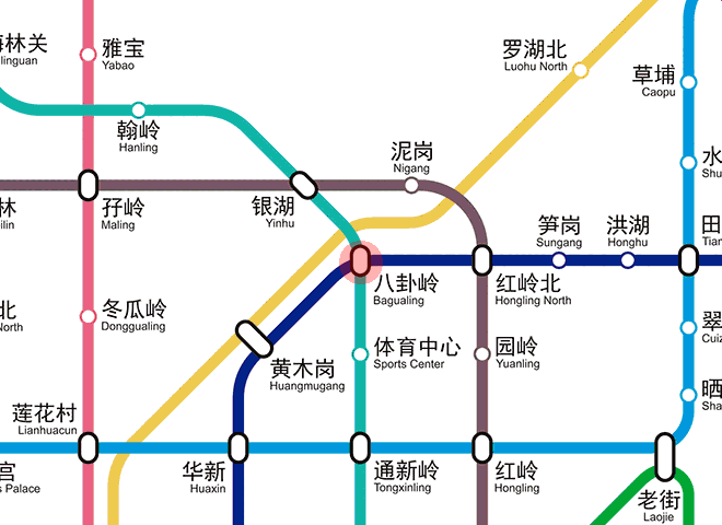 Bagualing station map