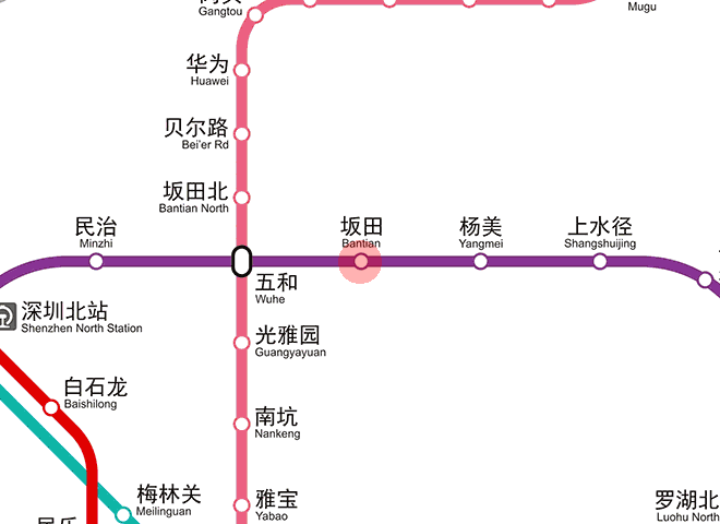 Bantian station map