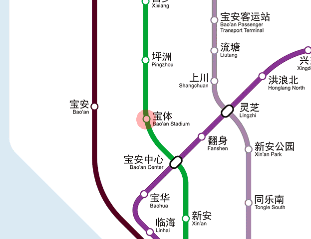 Bao'an Stadium station map