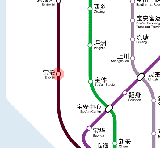 Bao'an station map