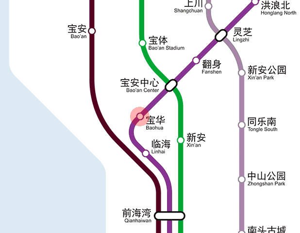 Baohua station map