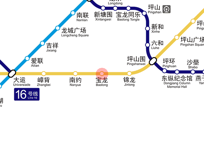 Baolong station map