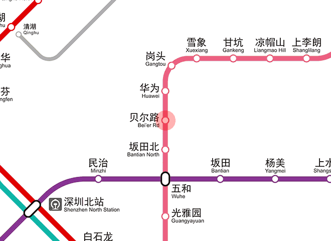 Bei'er Road station map