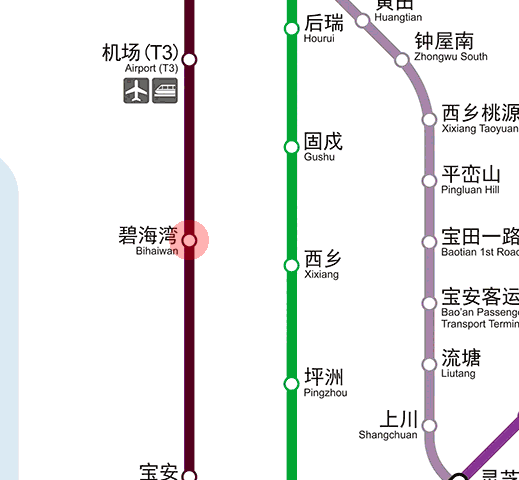 Bihaiwan station map