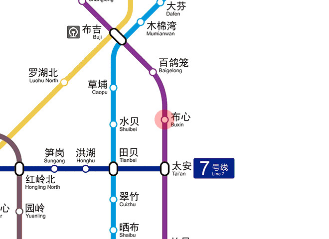 Buxin station map