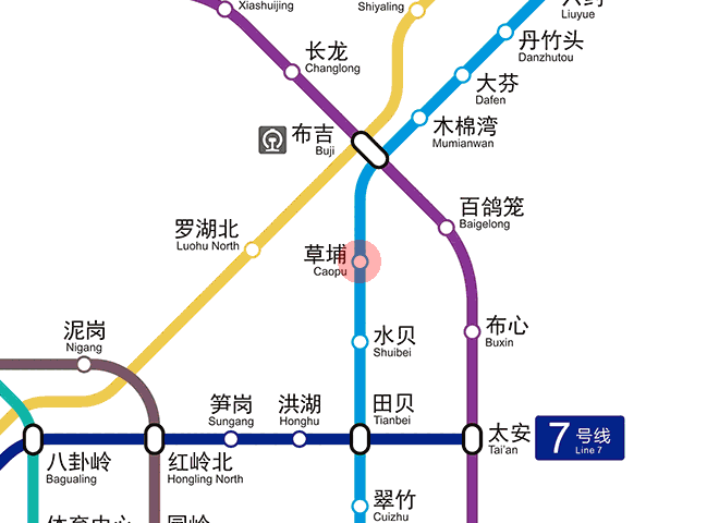 Caopu station map