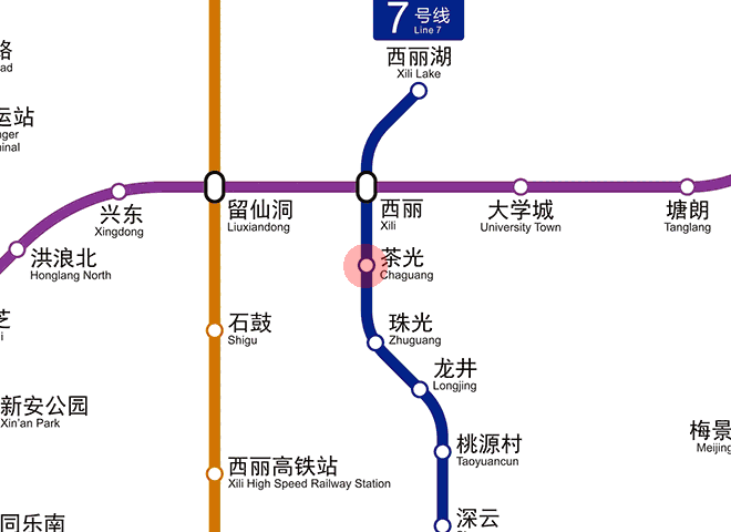 Chaguang station map