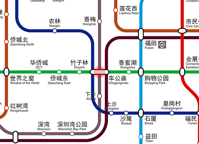 Chegongmiao station map