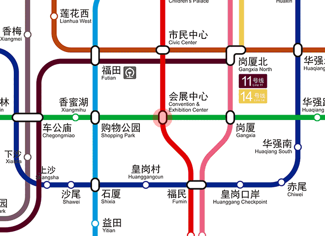 Convention and Exhibition Center station map