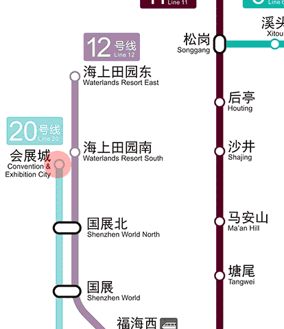 Convention & Exhibition City station map