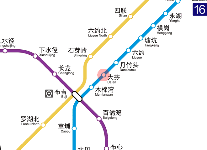 Dafen station map