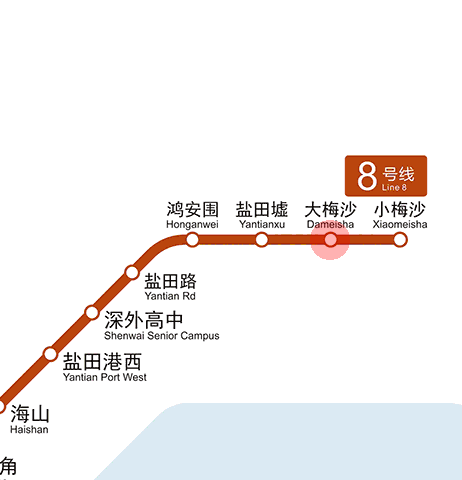 Dameisha station map